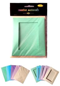 Karty passepartout prostokąt 10,5x15cm 5+5 zestaw kol pastel Karty passepartout prostokąt 10,5x15cm 5+5 zestaw kol pastel